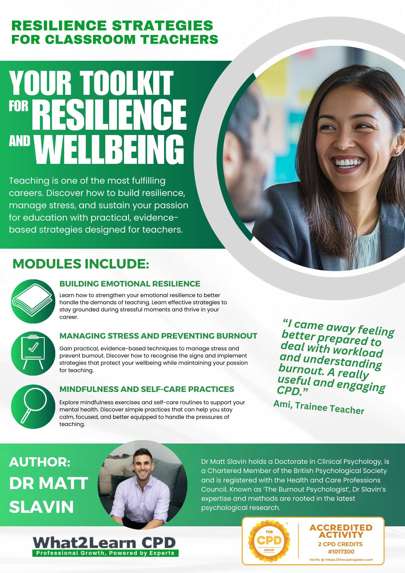 Resilience Strategies for Classroom Teachers: Individual Access