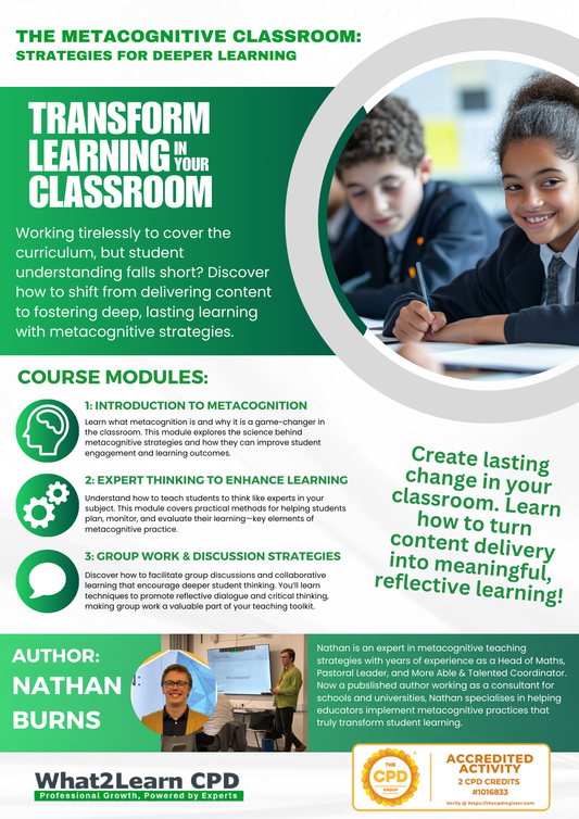 The Metacognitive Classroom, Strategies for Deeper Learning: Individual Access